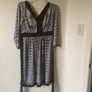 BNWT ECI New York black & White printed DRESS size #S
